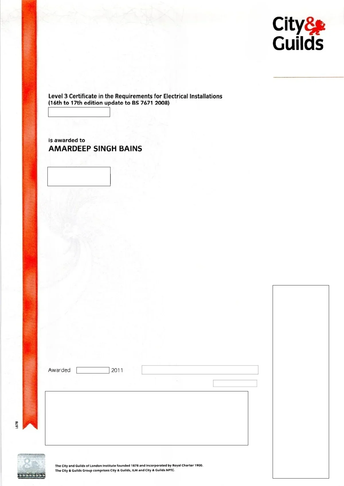 City & Guilds Level 3 Electrical Installation 17 eddition