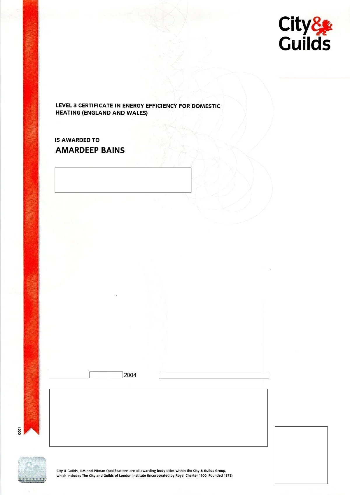City & Guilds Level 3 Energy Efficiency